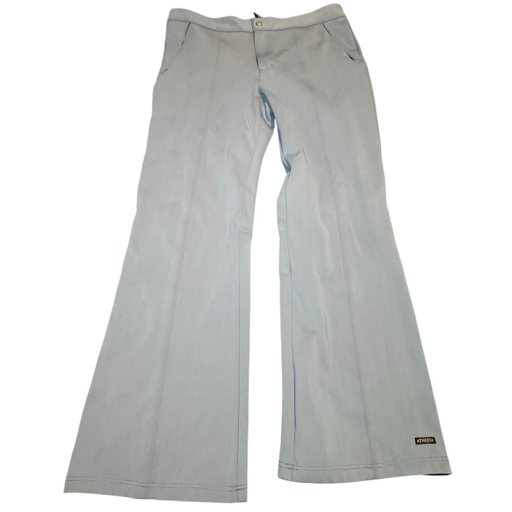 Athleta Glacier Fleece Lined Soft Shell Ski Pants, Slate Blue, Plus Size 16